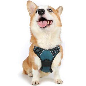 Adjustable Reflective Dog Harness With Padded Comfort Breathable Mesh & Secure B